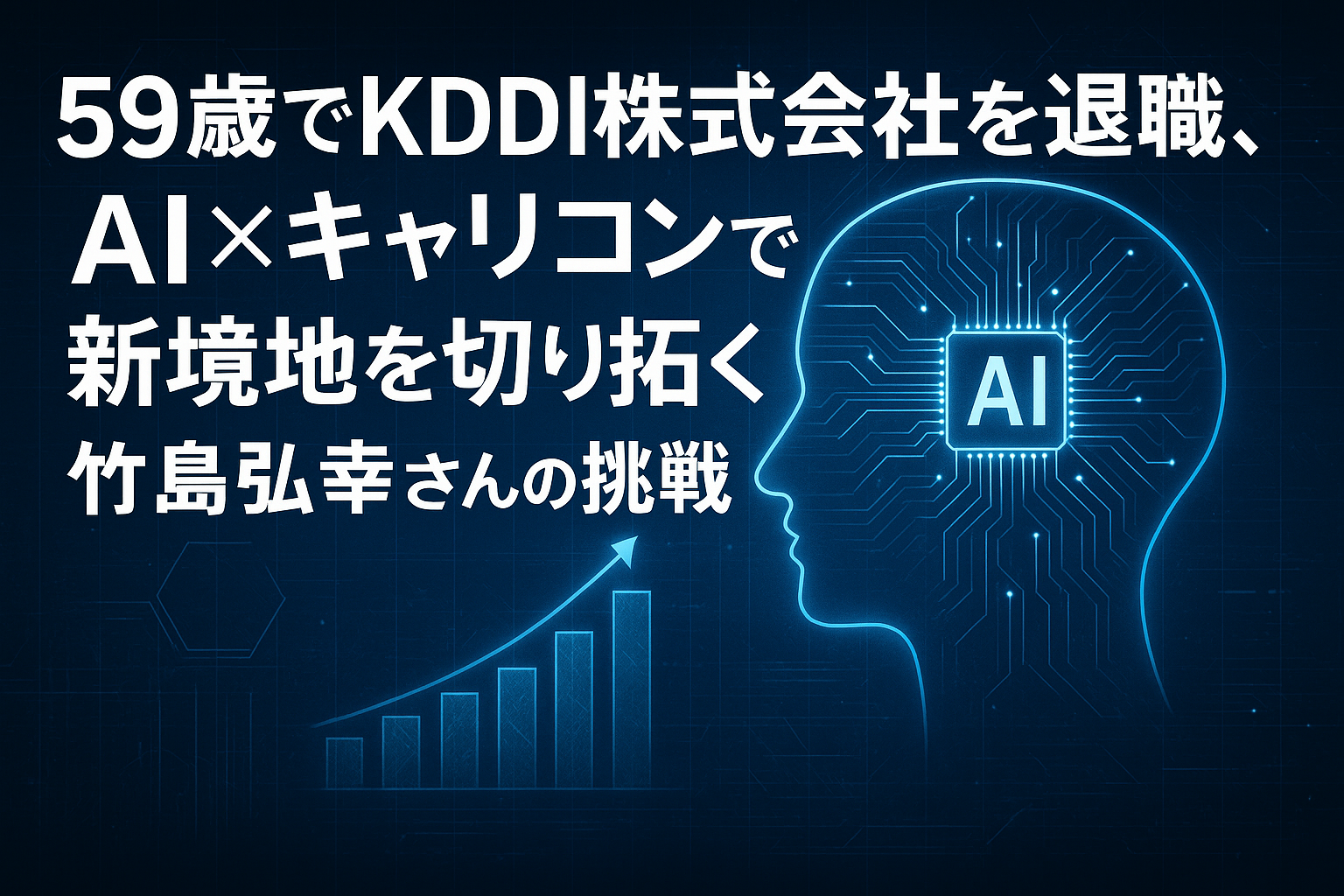 59歳でKDDI株式会社を退職、AI×キャリコンで新境地を切り拓く竹島弘幸さんの挑戦